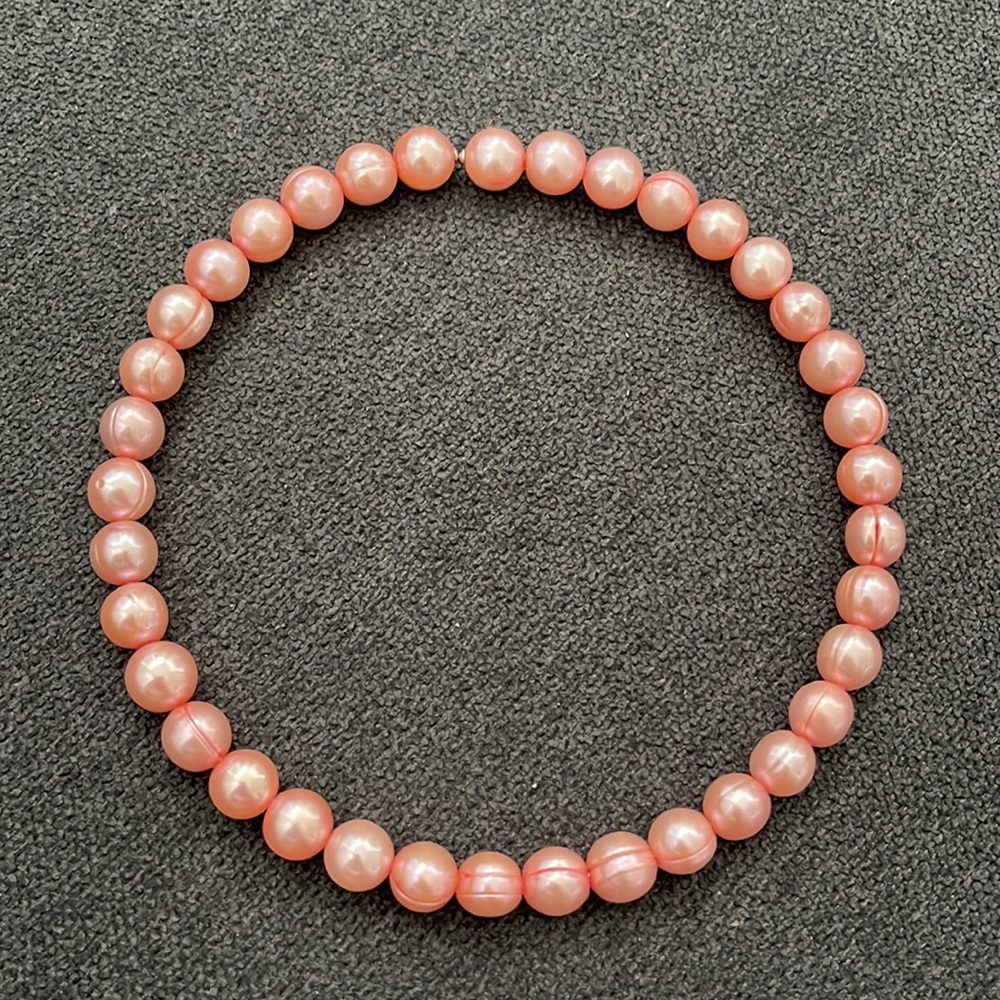 Arabella pink fresh water pearl choker